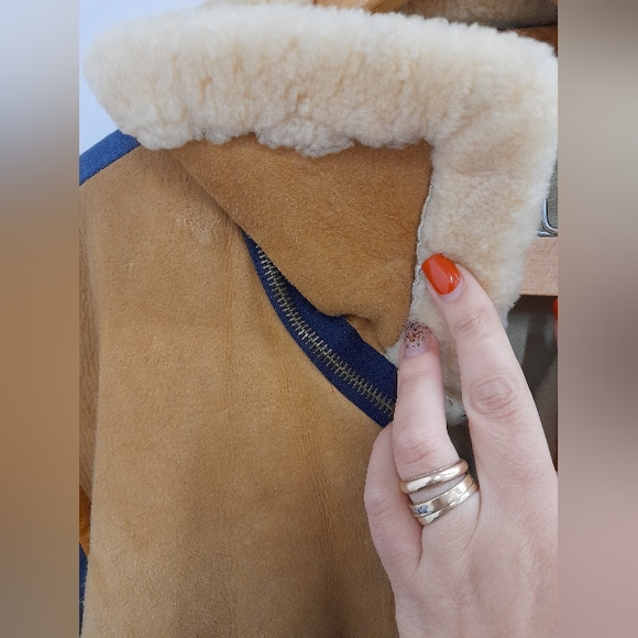 Vintage rare shearling Sheepskin sheepskin winter coat - Picture 8 of 12